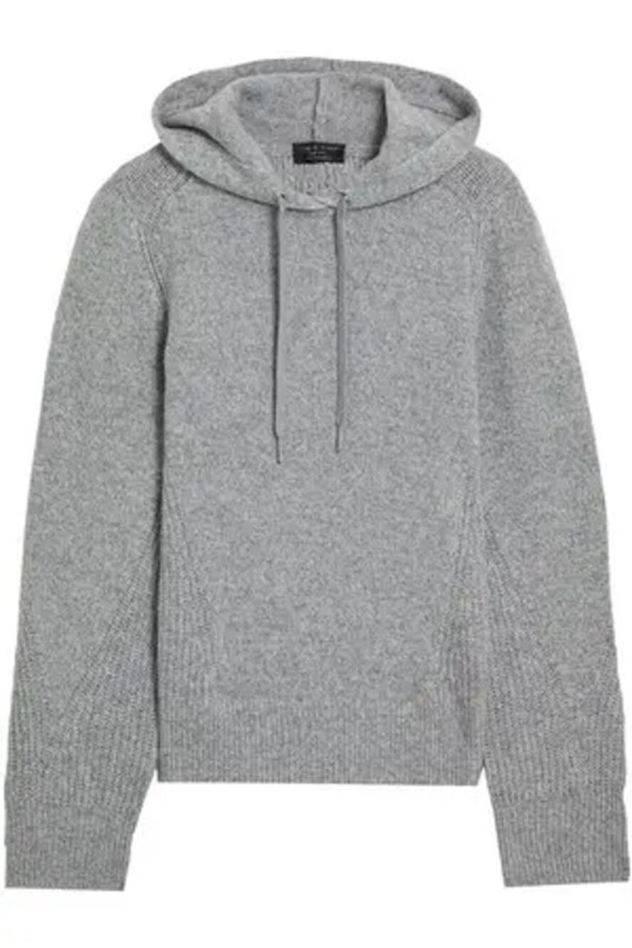 Rag & Bone Pierce Cashmere Hoodie Light Grey